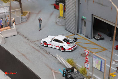 Star Model 1/64 Porsche RWB 964 White w/ Red Rims