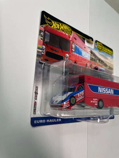 Hot Wheels 1/64 Car Culture Team Transport Euro Hauler w/ ‘94 Nissan 300 ZX GTS - Damaged Card