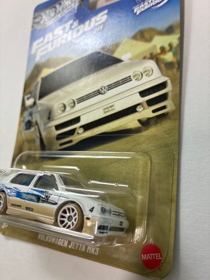 Hot Wheels 1/64 Silver Series Fast and Furious Race-Off Volkswagen Jetta MK3 White - JKX17