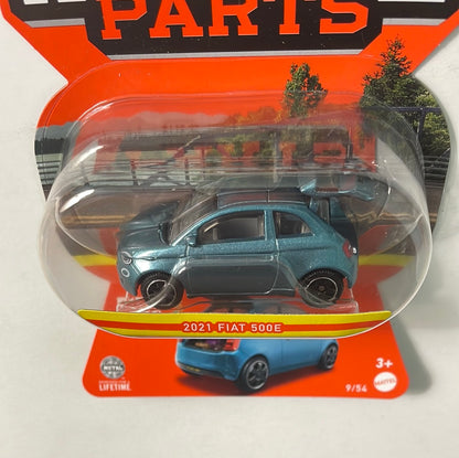 Matchbox 1/64 Moving Parts 2021 Fiat 500E Blue