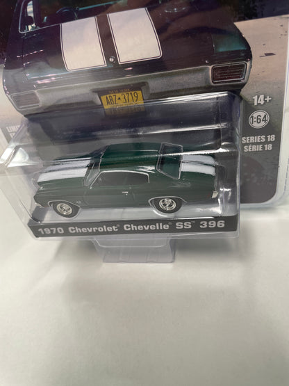 Greenlight Hollywood 1/64 1970 Chevrolet Chevelle SS 396 - John Wick 2 Green - 44780-F