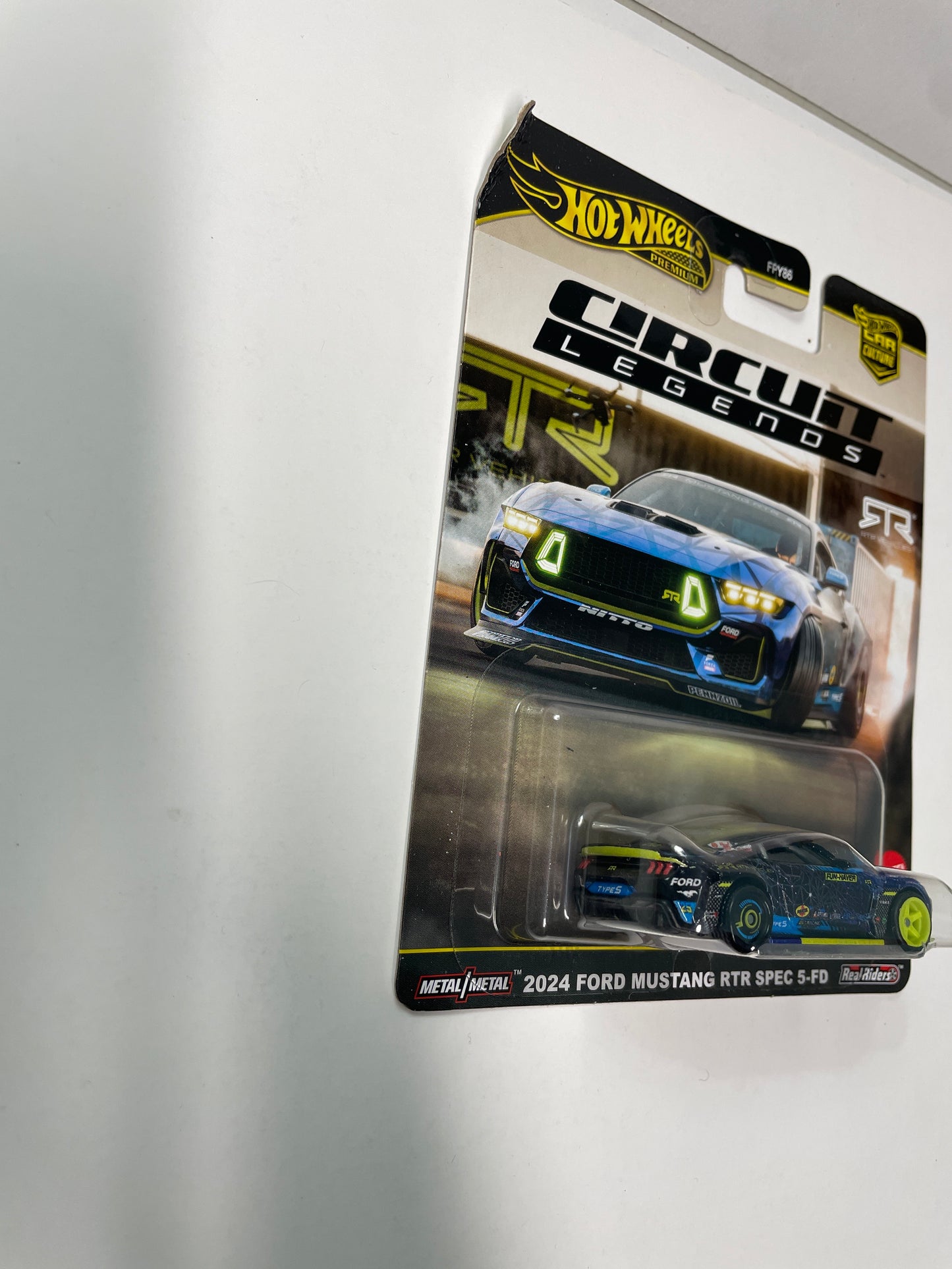 Hot Wheels 1/64 Car Culture Circuit Legends 2024 Ford Mustang RTR Spec 5-FD Blue - Damaged Box