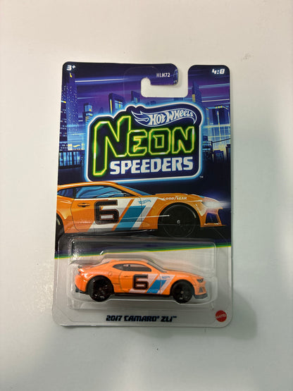 Hot Wheels 1/64 Neon Speeders 2017 Chevrolet Camaro ZL1 Orange - JKY04