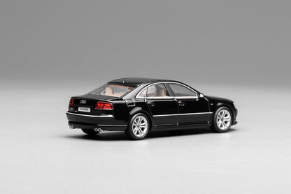 Motorhelix 1/64 Audi S8 2008 Brilliant Black - M68216