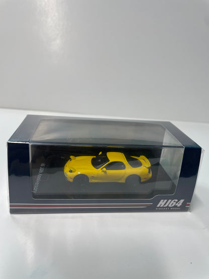 Hobby Japan 1/64 RE 30th Anniversary Mazda RX-7 (FD3S) Type RS-R Sunburst Yellow