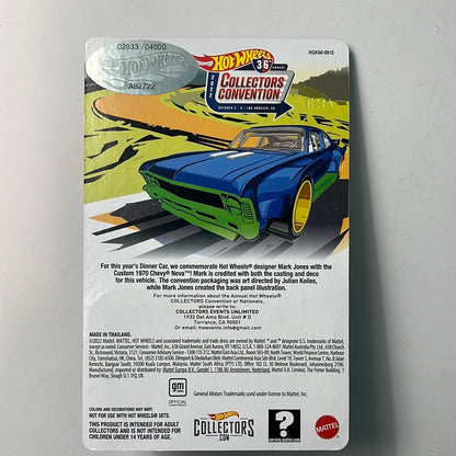 Hot Wheels Los Angeles 2022 Convention Custom 1970 Chevy Nova Dinner Car