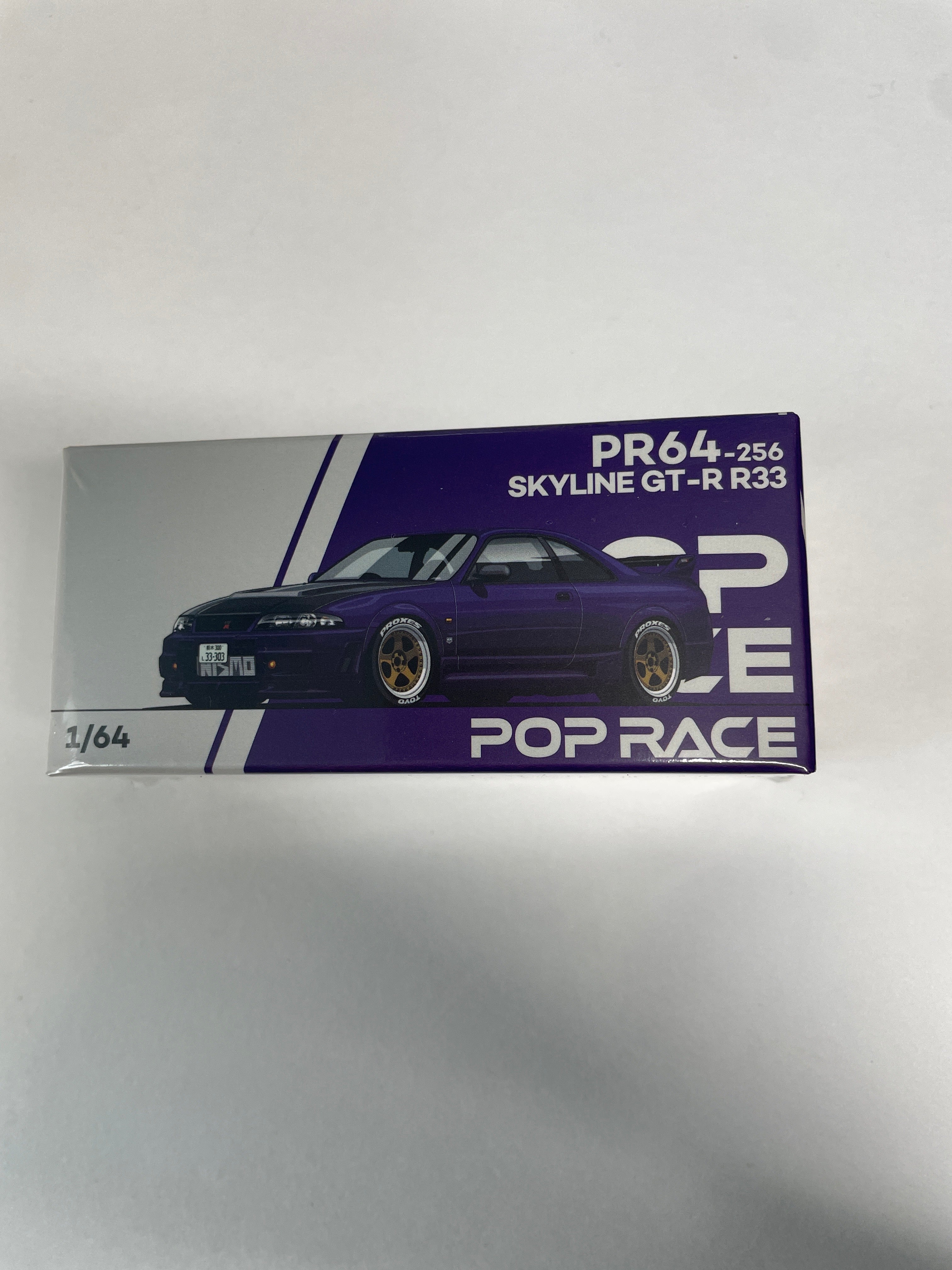 Pop Race 1/64 Nissan Skyline GT-R R33 Midnight Purple - PR64-0256