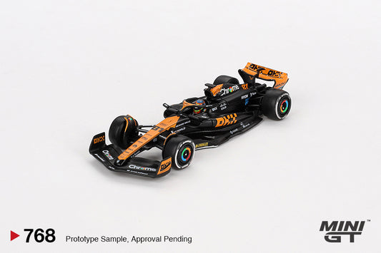 Mini GT 1/64 McLaren MCL60 #81 2023 F1 2023 Japanese GP 3rd Place Oscar Piastri Black & Orange