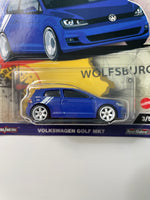 Hot Wheels 1/64 Car Culture Volkswagen Golf MK7 Blue (World Tour Series)