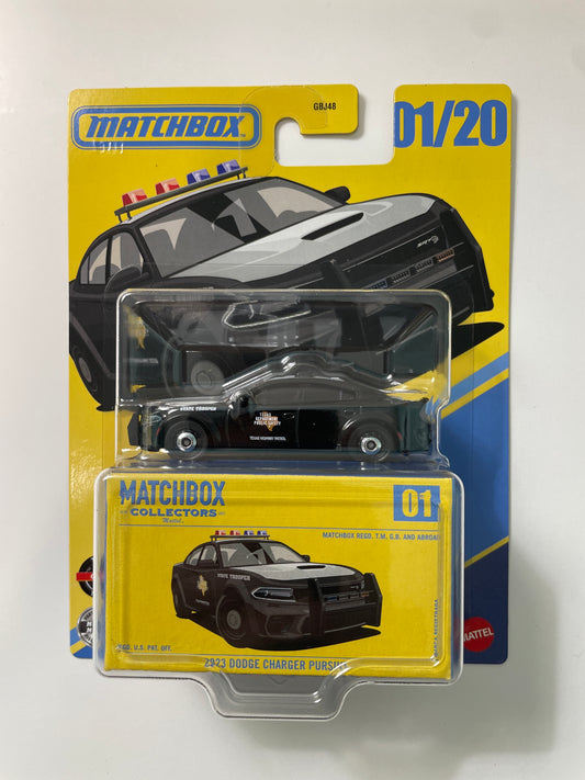 Matchbox Collectors 1/64 2023 Dodge Charger Pursuit Black - JJW01