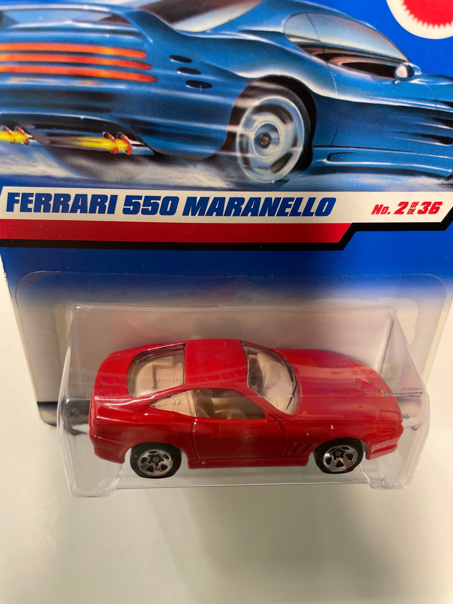 Hot Wheels 1/64 Ferrari 550 Maranello Red - Damaged Box