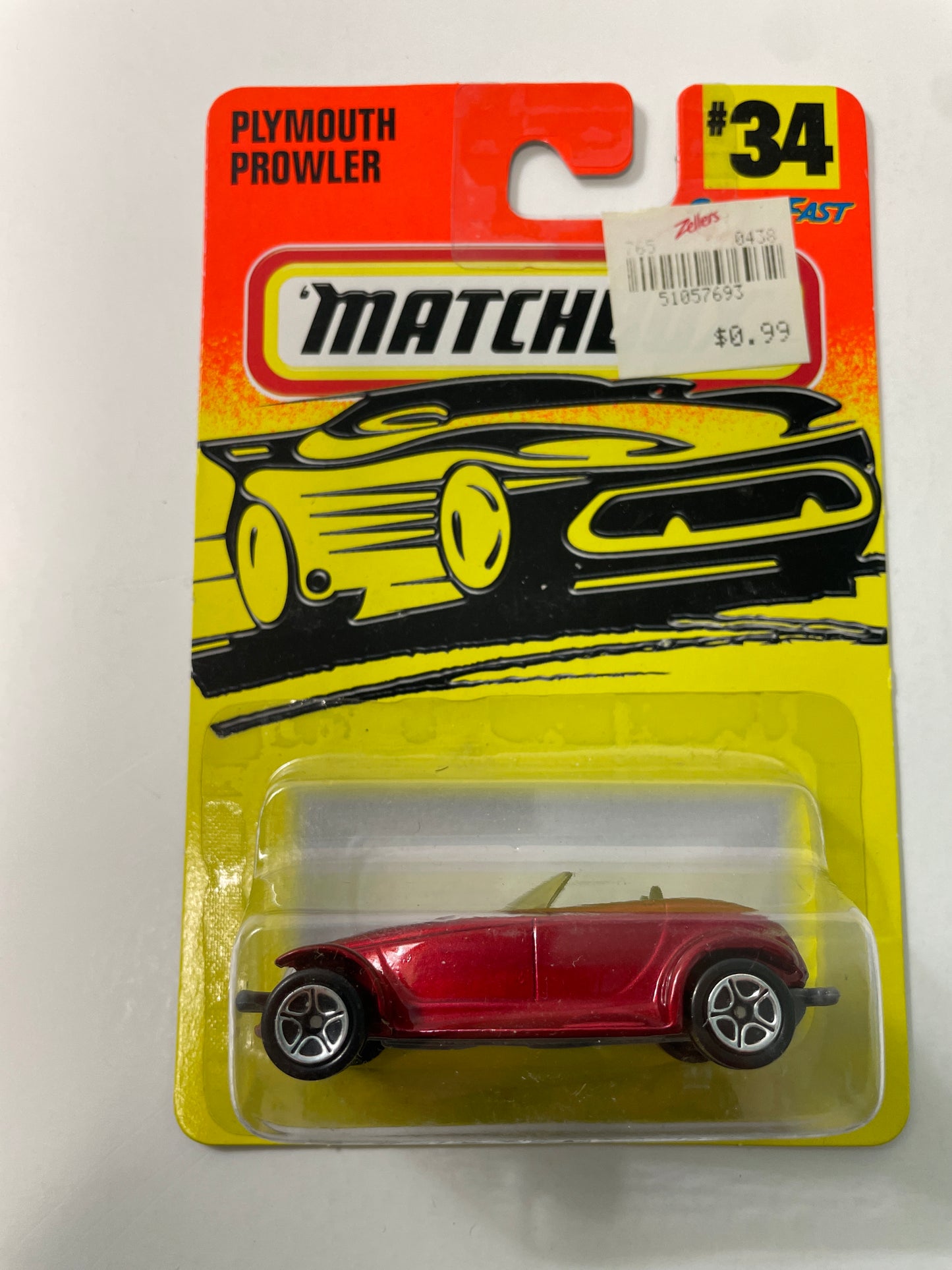 Matchbox 1/64 SuperFast  Plymouth Prowler Red - Damaged Box