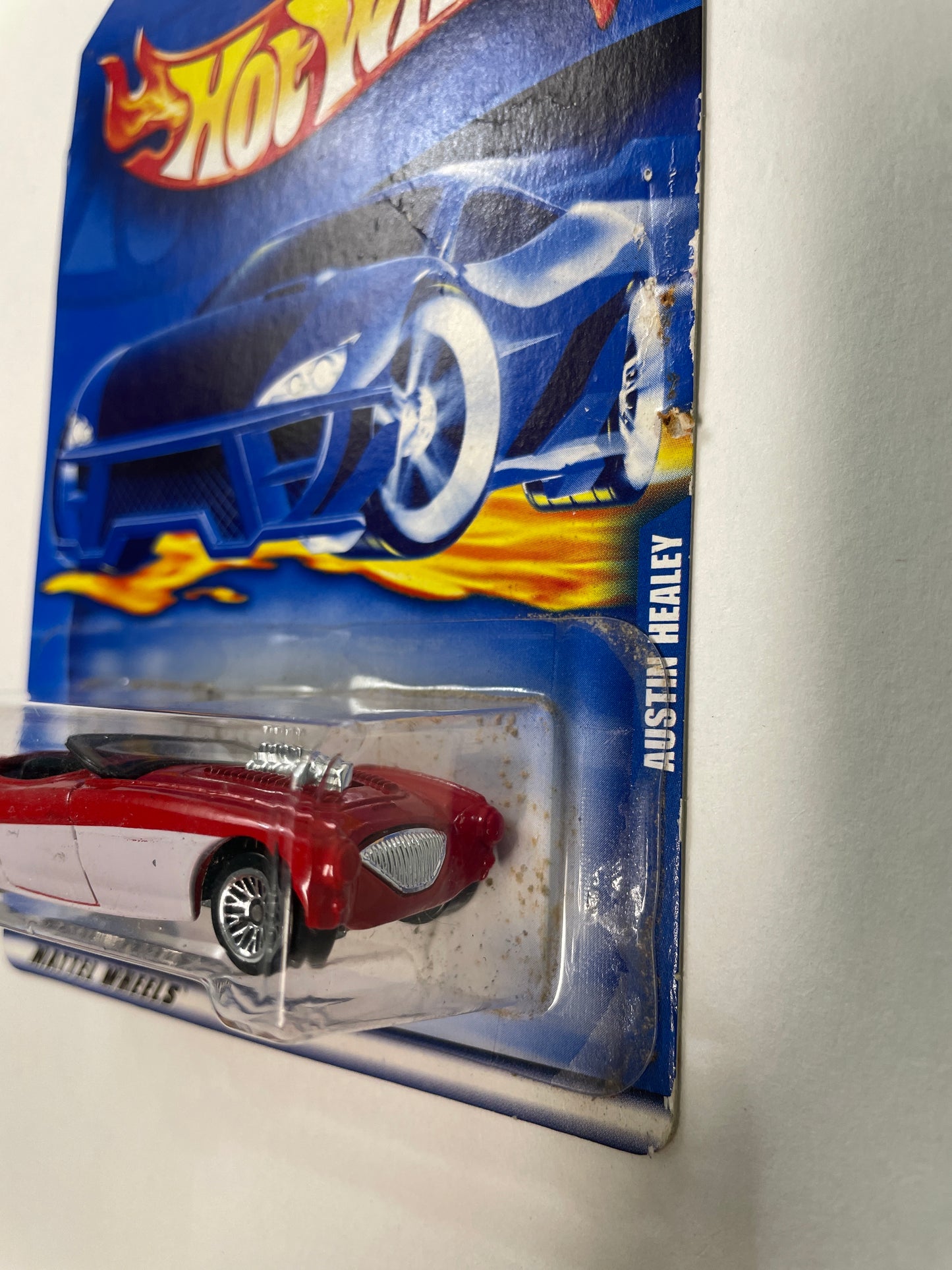 Hot Wheels 1/64 Austin Healey Red - Damaged Car & Box (Read description)