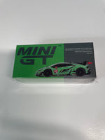 Mini GT 1/64 Lamborghini Huracán GT3 EVO2 #63 IMSA 2023  Daytona 24 Hrs Iron Lynx Green