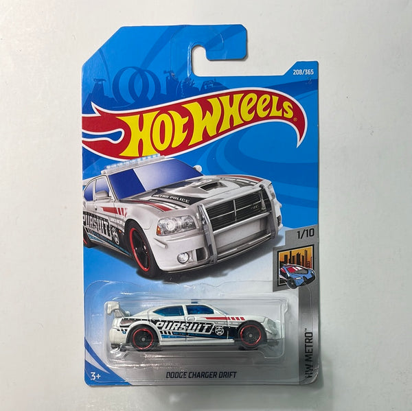 Hot Wheels 1/64 Dodge Charger Drift White - Damaged Card