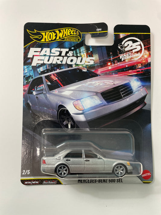 Hot Wheels 1/64 Fast & Furious Mix N Mercedes-Benz 500 SEL Silver - JHW67