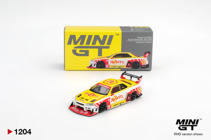 Mini GT 1/64 Nissan LB-ER34 Super Silhouette SKYLINE Suppaiman Okinawa Yellow - MGT01204