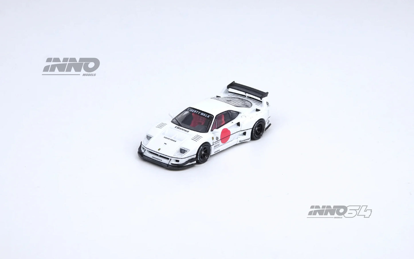 Inno64 1/64 LBWK (F40) Ferrari Tokyo Auto Salon 2023 White - IN64-LBWKF40-TAS23