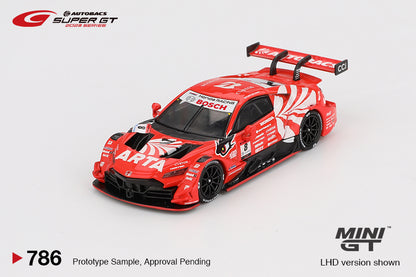 Mini GT 1/64 Honda NSX-GT "Type S" GT500 #8 "ARTA MUGEN NSX-GT " ARTA 2023 SUPER GT Series Red & White - MGT00786-BL