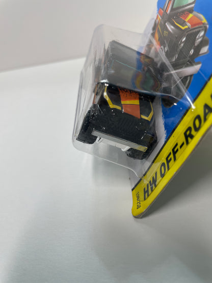 Hot Wheels 1/64 Jeep Scrambler Short Card Black - Damaged Box