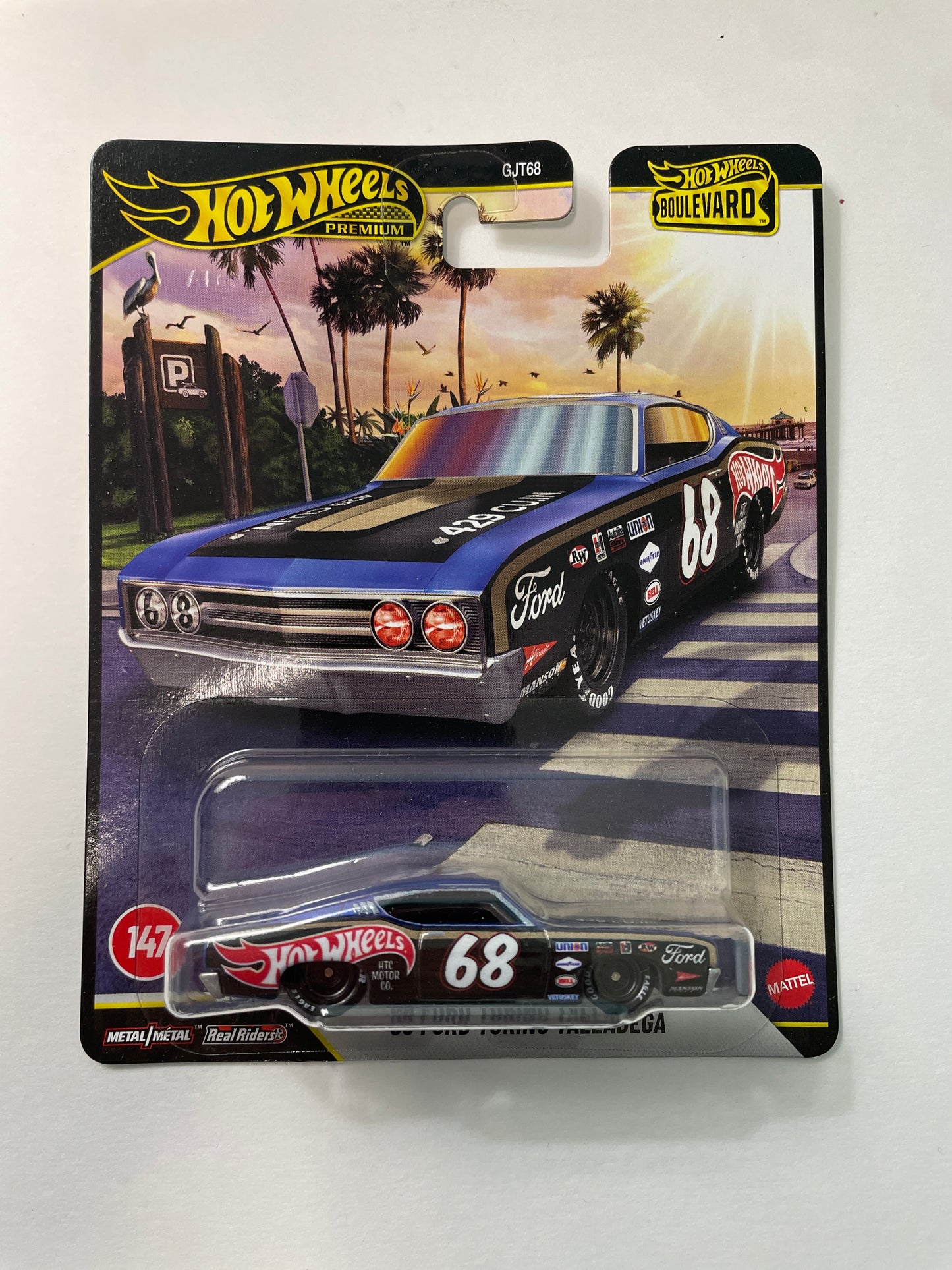 Hot Wheels 1/64 2026 Boulevard Mix G '69 Ford Torino Talladega Blue - JHW28