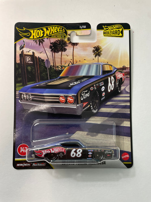 Hot Wheels 1/64 2026 Boulevard Mix G '69 Ford Torino Talladega Blue - JHW28