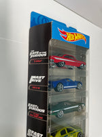 Hot Wheels 1/64 5 Pack Fast & Furious