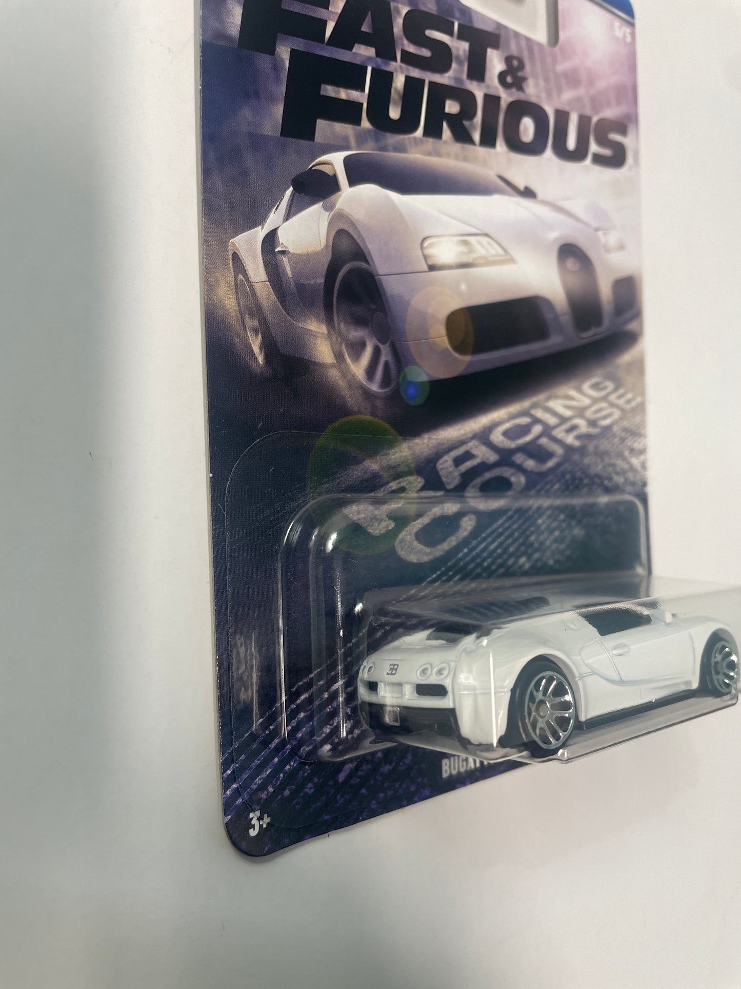 Hot Wheels 1/64 Silver Series Fast and Furious Racing Course Bugatti Veyron White - JBY43