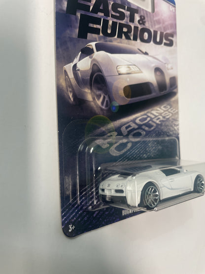 Hot Wheels 1/64 Silver Series Fast and Furious Racing Course Bugatti Veyron White - JBY43