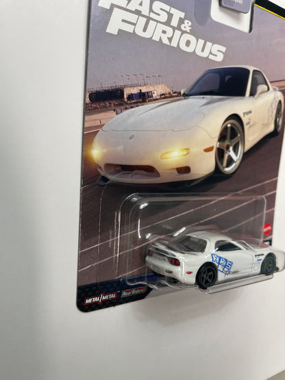 Hot Wheels 1/64 Fast & Furious Mix K Mazda RX-7 FD White - Damaged Card
