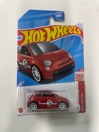 Hot Wheels 1/64 Target Red Fiat 500e Red - Damaged box