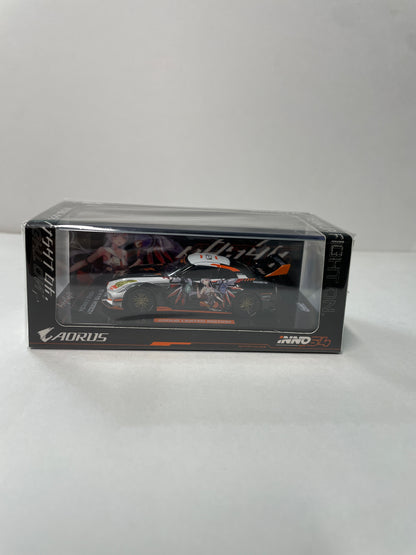 Inno64 1/64 Nissan GT-R (R35) Widebody Aorus x Inno64 Limited Edition Black & White - IN64-R35LB-AORUS