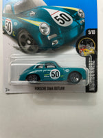 Hot Wheels 1/64 Porsche 356A Outlaw Green - Damaged Card