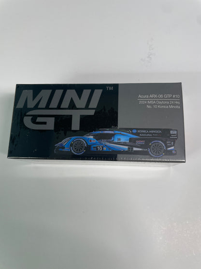 Mini GT 1/64 Acura ARX-06 GTP #10 2024 IMSA Daytona 24 Hrs Konica Minolta Black & Blue - MGT01056