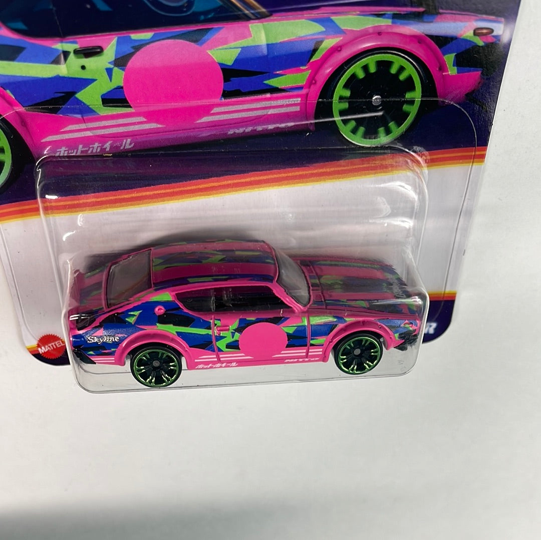 Hot Wheels 1/64 Neon Speeders Nissan Skyline 2000GT-R Pink & Green