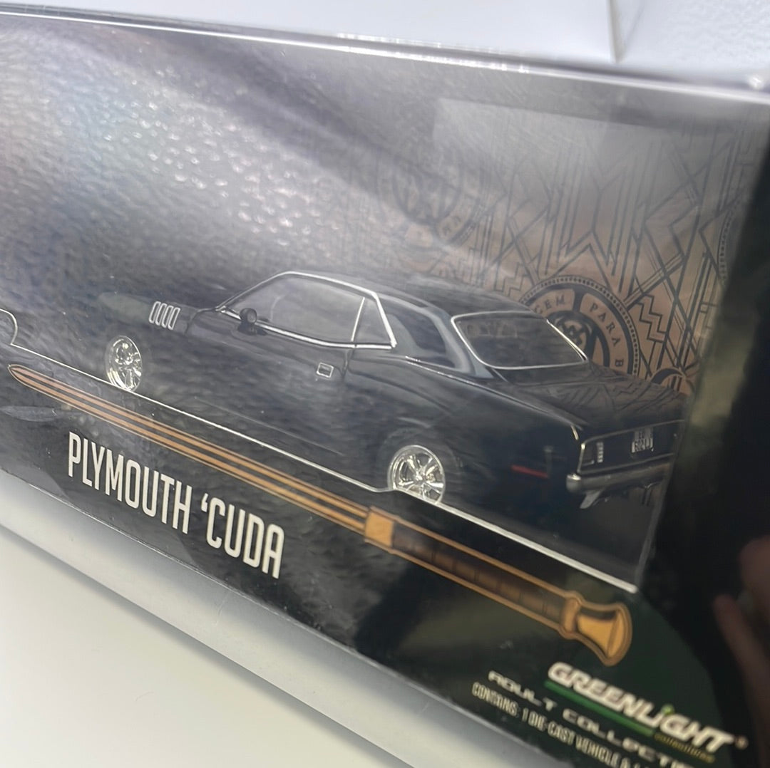 Greenlight 1/43 John Wick Chapter 4 Plymouth 'Cuda Black