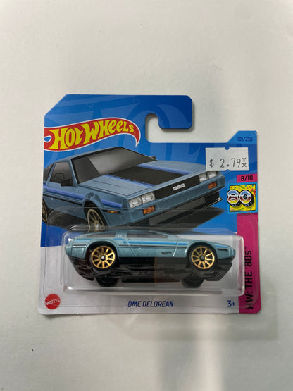 Hot Wheels 1/64 DMC Delorean Short Card Blue - Damaged Box