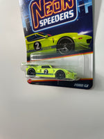 Hot Wheels 1/64 Neon Speeders Ford GT Green