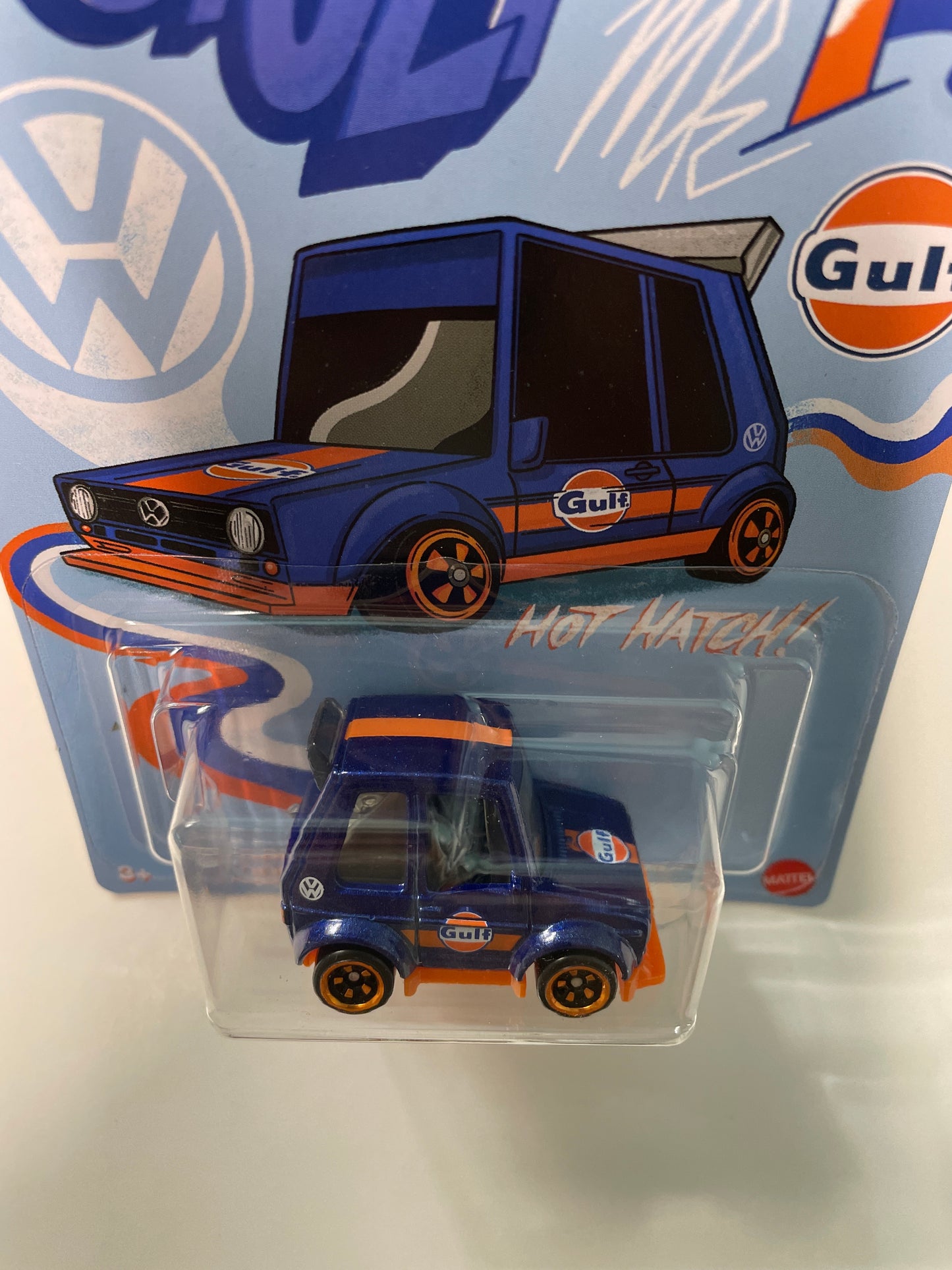 Hot Wheels 1/64 Noppo Gulf Racing Tooned Volkswagen Golf MF1 Blue