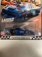 Hot Wheels 1/64 Boulevard Mix F Corvette Z06 Drag Racer Laughlin Blue