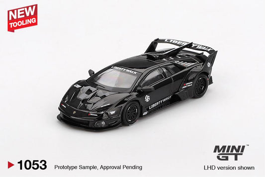 Mini GT 1/64 LB-Silhouette WORKS Lamborghini  MURCIELAGO GT Evo Black - MGT01053 - Damaged Box