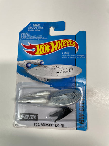 Hot Wheels 1/64 U.S.S. enterprise NCC-1701  White - Damaged Card