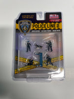 American Diorama 1/64 Mijo Exclusives Figures Set - Police Line 2