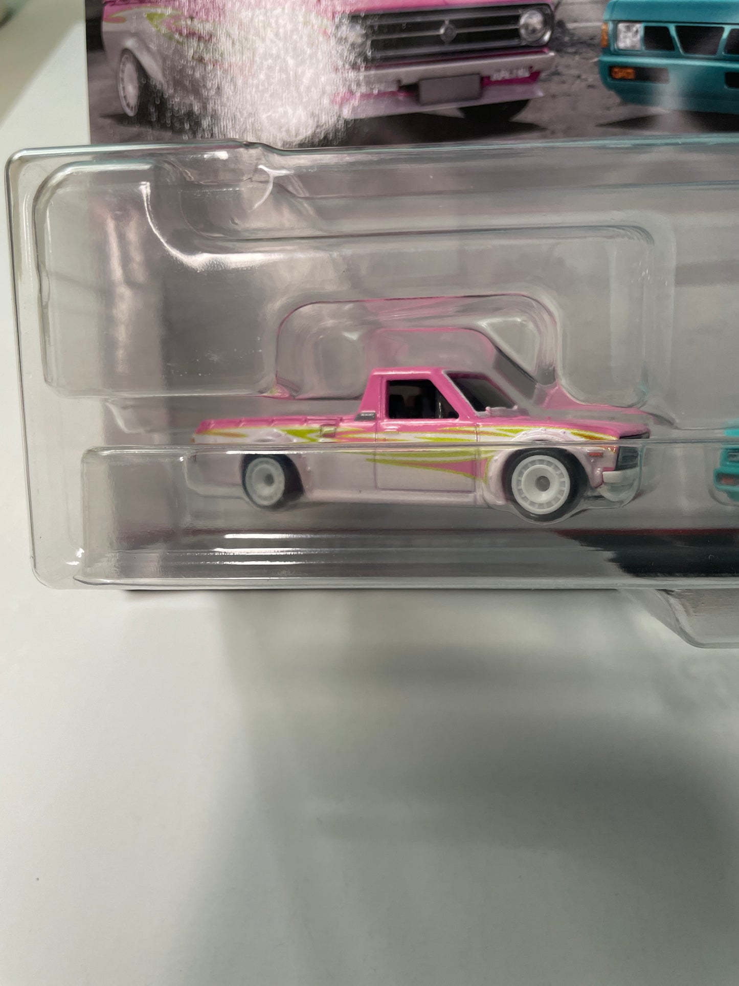 Hot Wheels 1/64 Premium Car Culture 2 Pack 1975 Datsun Sunny Truck (B120) & Custom ‘93 Nissan Hardbody (D21)