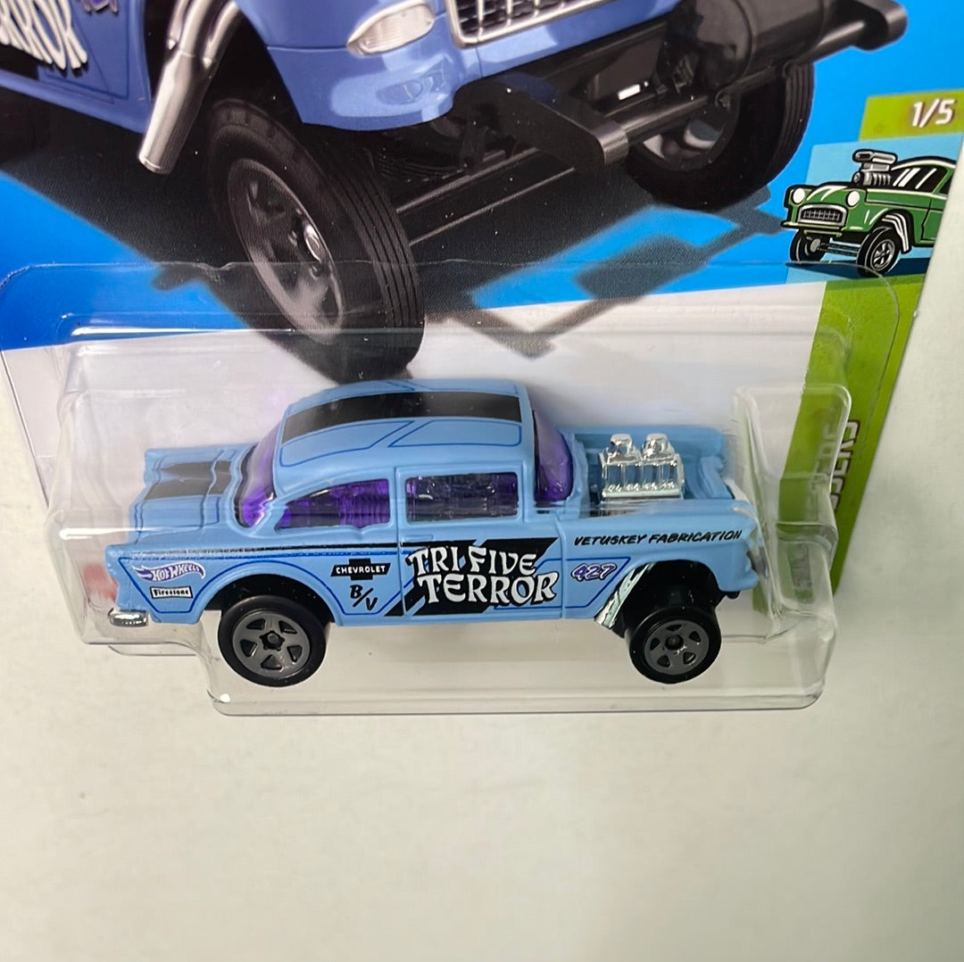 Hot Wheels 1/64 ‘55 Chevy Bel Air Gasser Blue