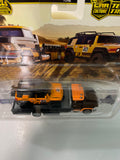 Hot Wheels 1/64 Car Culture Team Transport G Case Toyota FJ Cruiser w/ Horizon Hauler Orange & Black
