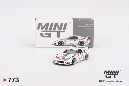 Mini GT 1/64 MAZDA RX-7 LB-Super Silhouette #41 Numero Reserve White - MGT00773