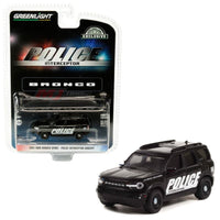 Greenlight 1/64 Hobby Exclusive 2021 Ford Bronco Sport Police Interceptor Concept Black