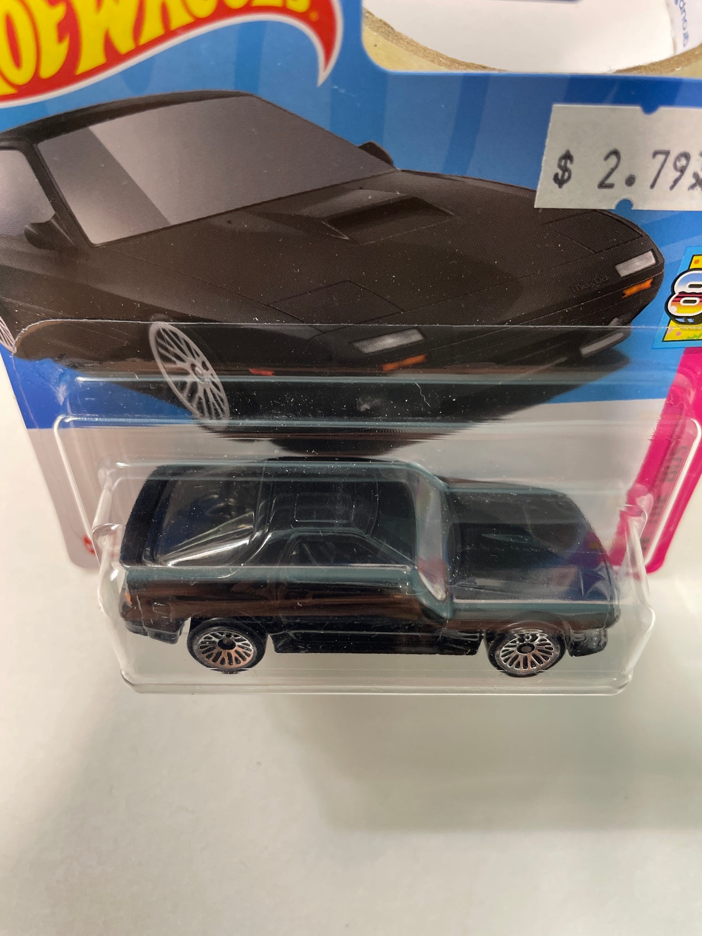 Hot Wheels 1/64 ‘89 Mazda Savanna RX-7 FC3S Short Card Black - Damaged Box