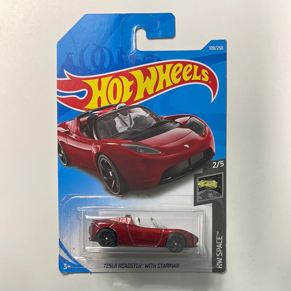 Hot Wheels 1/64 Tesla Roadster w/ Starman Red